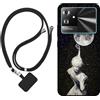 Sunrive Cover compatibile con CUBOT Note 21,Custodia Case in molle matte Morbida Flessibile Antigraffio protettiva back Case(Ombra della schiena,Luna,Stelle)+1 x Cordino Universale