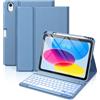 Vobafe Cover iPad 10 Generazione con Tastiera/(A16) 11 Generation (11/10.9 pollici, 2025/2022), Italiano QWERTY con 7 Colori Illuminato, Senza fili Staccabile Custodia con Portapenna, Blu