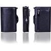 Generic Portafoglio Porta Carte di Credito RFID con portamonete portatessere Portafoglio Uomo Portafoglio Donna porta carte credito uomo donna, portafoglio uomo slim, similpelle di coccodrillo (Nero)