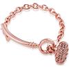 Disney Couture Kingdom Disney Principessa Alice nel Paese delle Meraviglie placcato oro rosa donna Cle Bracciale, 19 cm, Nichel Oro rosa, senza pietra