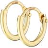 NKlaus PAIR mini bambini orecchini a cerchio ORO VERO 333 orecchini orecchini gioielli orecchio 9 mm 3752