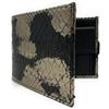 PASSIONE Portafoglio Uomo in vera pelle - Pitone Colore Nero/Bronzo metallizzato che lo rende Unico - Foderato in pelle nero - Scomparto portamonete - Resistente - Made in Italy -