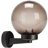 Velamp Applique da esterno con sfera fumé - Impermeabile (IP65) - Attacco lampadina grande E27 - Ideale per montaggio all'esterno