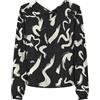ONLY Onlnova Life Vis L/S Mallory Top Camicia da Donna, Black/AOP:587 Yoko, M