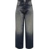 ONLY Onldemi MW Wide Tint DNM Tai Pantaloni, Blu Jeans Scuro, 26W x 30L Donna