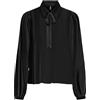 ONLY Onlalma Life Poly L/S Felina Shirt Solid Camicia da Donna, Nero