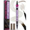 iMethod Microblading Matita per sopracciglia - Eyebrow Pencil Dual Ended 2 in 1 Matita per sopracciglia con 4 micro punte e punta precisa del pennello per creare sopracciglia naturali, marrone chiaro