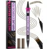 iMethod Microblading Matita per sopracciglia - Eyebrow Pencil Dual Ended 2 in 1 Matita per sopracciglia con 4 micro punte e punta precisa del pennello per creare sopracciglia naturali, marrone