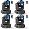 Osusuent 4PCS 100W Teste Mobili LED Beam con Telecomando 10 GOBOS 8 Colori 18 prismi Luci da festa ad effetto fascio ad alta luminosità adatte per Disco Club Performance Bar Illuminazione