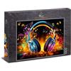 Ulmer Puzzleschmiede - Puzzle da 1000 pezzi Magic Music - Puzzle creativo con simboli musicali e colori vivaci - Made in Germany
