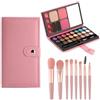 Aurasky Set di Trucchi per Ragazze, 33 Colori Trousse di Trucchi, Palette di Ombretti Bambina Make Up Kit Regalo per Spettacoli Teatrali Halloween Feste di Compleanno A