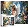 Tucocoo Puzzle da 1000 pezzi per adulti bambino angelo ragazza pittura puzzle angelo preghiera nella foresta 1000 pezzi puzzle per impegnativo gioco di attività familiari arte animale fai da te puzzle