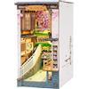 Rolife Sakura Densya Book Nook - Inserto per scaffale, kit per casa delle bambole fai da te, decorazione per la stanza delle bambole, per adolescenti, ragazze, ragazzi e donne (TGB01)
