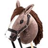 SKIPPI Hobby Horse Sauro, Set Cavezza e Redini, Cavallo A3, Testa di Cavallo con Bastone Marrone