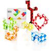 CUBIDI® Mini Serpenti Magici Puzzle - Gadget Regalo di Compleanno bambini, Regalini Festa Bambini - Serpente Giocattolo, Gioco Rompicapo Bambini e Adulti, Magic Snake - 6pz 24 Blocchi