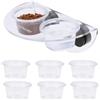 DERNORD Ledge Crested Gecko Feeding - Confezione da 6 ciotole per acqua per rettili, vivarium forte magnetico per lucertola drago barbuto