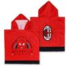 AC Milan | Accappatoio Poncho Bambino in Spugna | 100% Cotone | Prodotto Ufficiale | 50x100