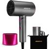 Aigostar Phon Capelli, 2100 W Asciugacapelli professionale, Phon da Viaggio, 3 temperature e 2 velocità. Protezione surriscaldamento