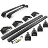CHROMEMASTER TURTLE AIR2 | Barre Portatutto, Portapacchi, Barre da Tetto | Compatibile con Ford Fiesta Active Hatchback 5D 2018- ; Viene utilizzato per il montaggio di box da tetto, portabiciclette, scale | TÜV