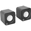 Manhattan Altoparlanti Manhattan Mini Casse Acustiche per PC e Notebook USB-A/USB-C Nero/Argento