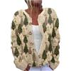 KHIRVWL Black Friday 2024 Offerte Cardigan Lana Donna Invernale Cappotto da Donna con Cardigan a Maniche Lunghe Natalizio Casual da Donna con Stampa Digitale Cotone Donna Manica Lunga Regalo Natale