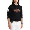 POLO RALPH LAUREN Felpa con cappuccio da uomo Triple Pony, nero, Medium