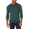 Armani Exchange Maglione Girocollo Cotone Viscosa Seta, Verde, L Uomo
