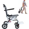 cadciehe Sedia a rotelle portatile da viaggio, sedia a rotelle pieghevole leggera (8,2 kg) sedia a rotelle per adulti anziani trasporto sedie a rotelle supporto 90,7 kg sedia a rotelle in alluminio