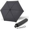 Knirps Ombrello Knirps C.250 Light Duomatic Grigio Scuro con Borsa Portaombrelli, Ombrello Tascabile con Funzione Duomatic, Apertura-Chiusura Automatica, Ombrello Tascabile con Pulsante, Ombrello Automatico