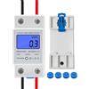 LUIRSAY Contatore Energia Elettrica, Misuratore Consumo Elettrico Monofase Due Fili, Digitale LCD 220V 5 (80) A 50 / 60Hz, Misuratore Consumo elettrico con Contatore DIN Rotaia