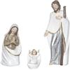 Magie di Natale Natività Stilizzata per presepe in poliresina Bianco e Argento h 20 cm