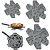 Veiteibe Proteggi Pentole - Set 12 Pezzi (38/35/26 cm) - Ideali per Pentole e Padelle Antiaderenti in Acciaio Inox, Ghisa, Ceramica (Grigio)