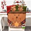 Fofetbfo Niuirb - 2 coprisedie natalizie con Babbo Natale, pupazzo di neve, renna, decorazione natalizia per tavolo e sedie