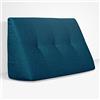 EVERGREENWEB MATERASSI & BEDS EVERGREENWEB - Cuscino da Lettura ergonomico, Cuscino Schienale a Cuneo per Letto e Divano | Cuscino Per gambe | Testata letto | Misura 45x26 cm | Colore Blu | 100% Made in Italy | CHILL PILLOW