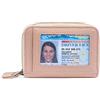 GAEKEAO Portafoglio Porta Carte di Credito Donna, Mini Portamonete Vera Pelle, RFID Blocco Portacarte Con Cerniera Portachiavi - Borsellino Idee Regalo