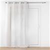 Douceur d'Intérieur, tenda trasparente con occhielli (140 x 240 cm) Lorea, colore naturale, tulle sabbiato stampato metallizzato