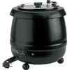 Lacor 69037 - Pentola per minestra, 10 Litri, Colore: Nero