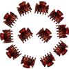 FUYOAL 12 fermagli per capelli piccoli, 3 cm x 2 cm, marroni, mini fermagli per capelli in plastica, per donne e ragazze