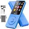 Ruizu Lettore MP3 da 64GB con Bluetooth 5.3, ultraleggero (30 grammi), fino a 80 ore di durata della batteria, schermo da 1,8 pollici, ideale per sport, bambini e adulti, supporta schede TF fino a 128 GB