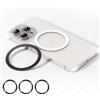WONLIVE Anello Metallo Adesivo per Android/Samsung, Anello Metallico Universale, Compatibile con Smartphone MagSafe e Accessori MagSafe, Adatto per iPhone 17 16 15 14 13 (3neri + 3bianchi)