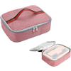 QKEPCY Borsa Termica Porta Pranzo 2,6L Aggiornato Borsa Frigo Portatile Lunch Box Impermeabile Ermetica e Isotermica per Lavoro Ufficio Scuola Picnic Viaggi (Rosa)