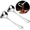 YGCHEN Mestolo per Salsa con Beccuccio Cucchiaio Saucier in Acciaio Inox Mestolini per Salse Manico Lungo Cucchiaio di Salsa Cucchiaio per Sugo per Condimento per Sughi Salse Ed Intingoli