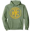 133 Apparel The Bronx NY Bronx New York Circle Sign Distressed Amber Print Felpa con Cappuccio