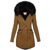 Generic Cappotto Invernale da Donna Elegante Piumino Pelliccia Giacca Imbottita Ispessito Giacca Donna Invernale Giacca Lungo Trench Giaccone Outdoor Elegante Piumino Invernali Autunno