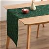 GAMUSI Runner da tavola Natale Jacquard filo dorato Tavolo da pranzo cucina decorazione natalizia 45 x 135 cm colore verde