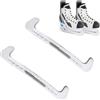 BORDSTRACT 1 Paio di Protezioni in Plastica per Pattini da Ghiaccio, Coperture per Pattini da Ghiaccio, Protezioni Regolabili per Pattini da Hockey, Pattini da Figura (Bianco)