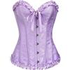 KUOSE Corsetto da donna nero modellante overbust top taglie forti S-6XL, Rosa-8, 8-10