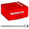 Fischer 670223 Viti per Legno o Truciolare A Filetto Parziale, Testa Svasata Piana, Blu (Passivato), 4.0 x 50 mm