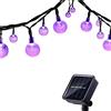 Tuokay 6M 30 LED Luci Stringa Solare Formato della Globo Impermeabile, Luci Addobbi per Albero (Viola)