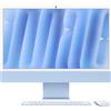 Apple iMac 24Retina Display 4,5K, Chip M4 con CPU 8‑core, GPU 16GB, 256GB SSD, Blu [MWUF3T/A]